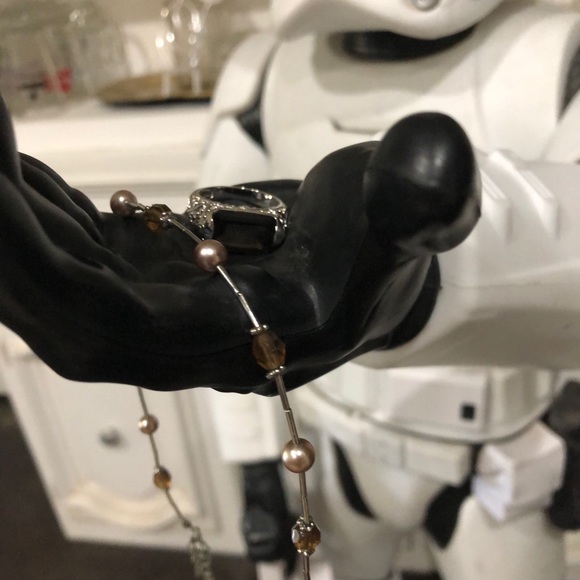 Lia Sophia Necklace and Ring set Browns - Picture 5 of 6